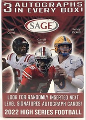 2022 Sage High Series Football BLASTER Box